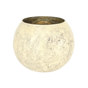 Etched Mercury Glass Votive Holder