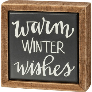 Warm Winter Wishes Box Sign