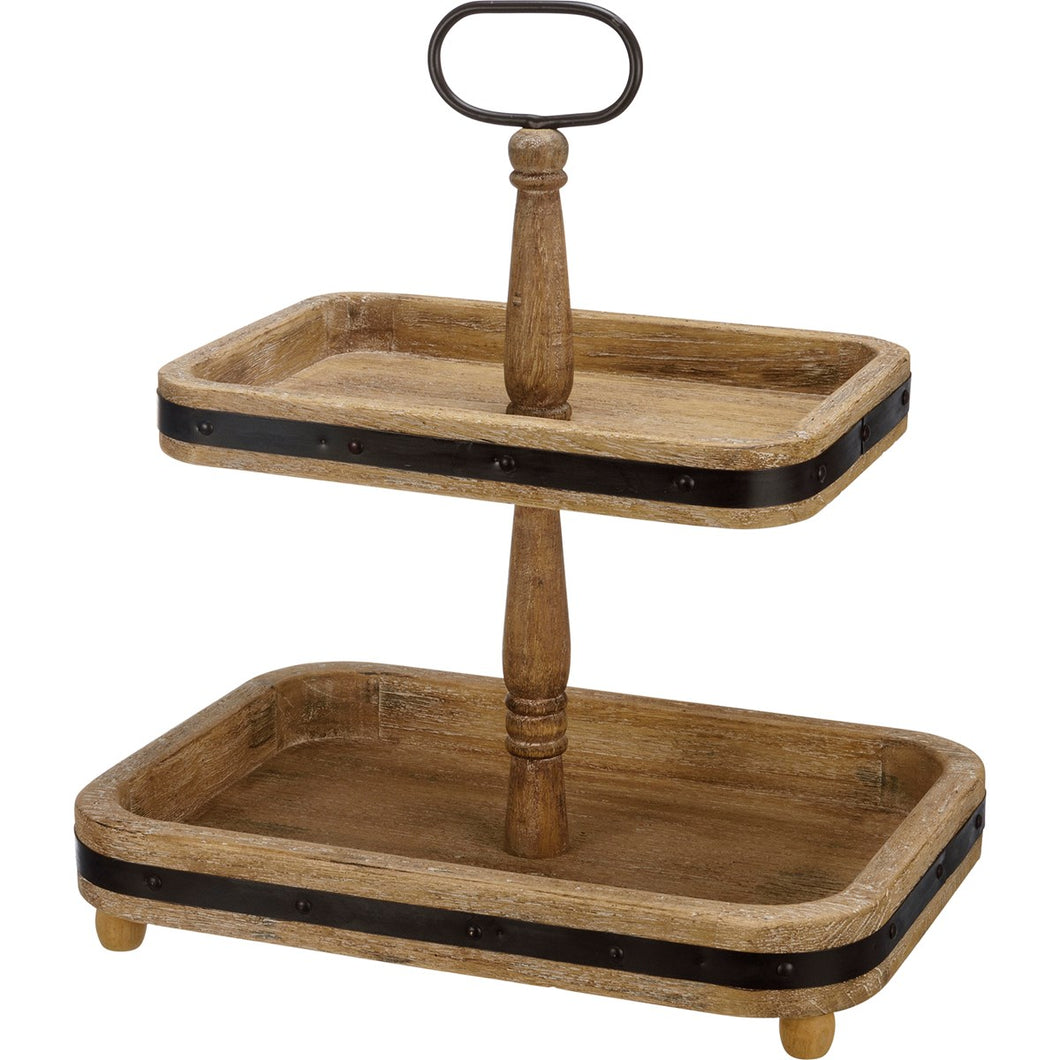 Rectangular Two Tier Tray