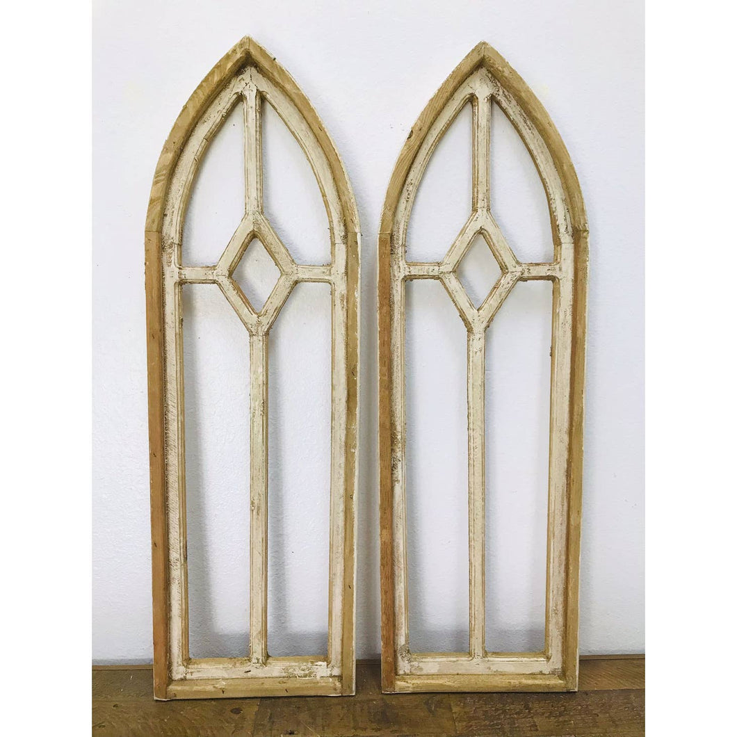 Antique White Cathedral Wood Arches
