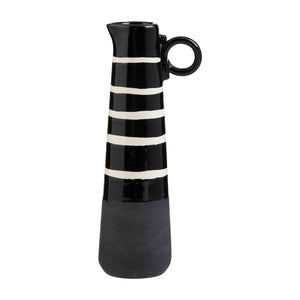 Black Stoneware Bud Vase