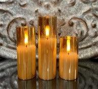 Champagne Petite Trio Poured Candles