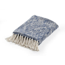 Load image into Gallery viewer, Boho Chambray Throw Blanket with Fringe
