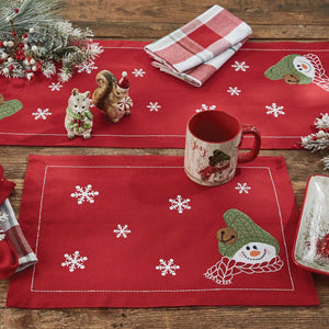 Farmhouse Snowman Placemat