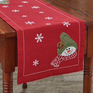 Farmhouse Snowman Table Runner