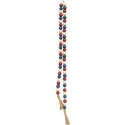 Red, White and Blue Bead Garland with Tassels