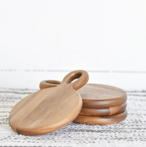 Mini Round Wood Coasters