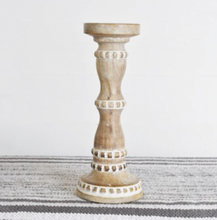 Load image into Gallery viewer, Wood Bead Candle Holder
