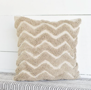 Taupe Zig Zag Pillow