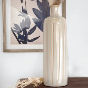 Carved Vertical Line Pattern Vase