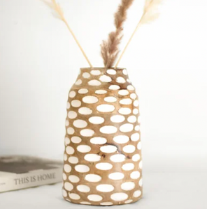 Dot Mango Wood Vase