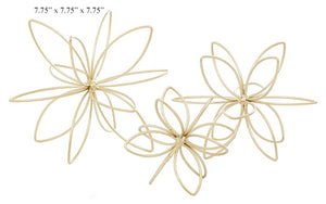 Gold 3-D Flowers