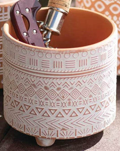 Tribal-Inspired Patterned Planters