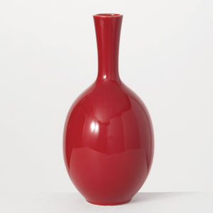 Red Glazed Sleek Ceramic Vase