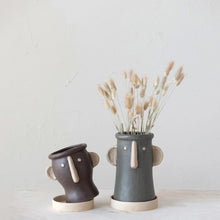 Load image into Gallery viewer, Stoneware Face Planter w/ Saucer
