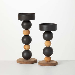 Stacked Sphere Candle Holders